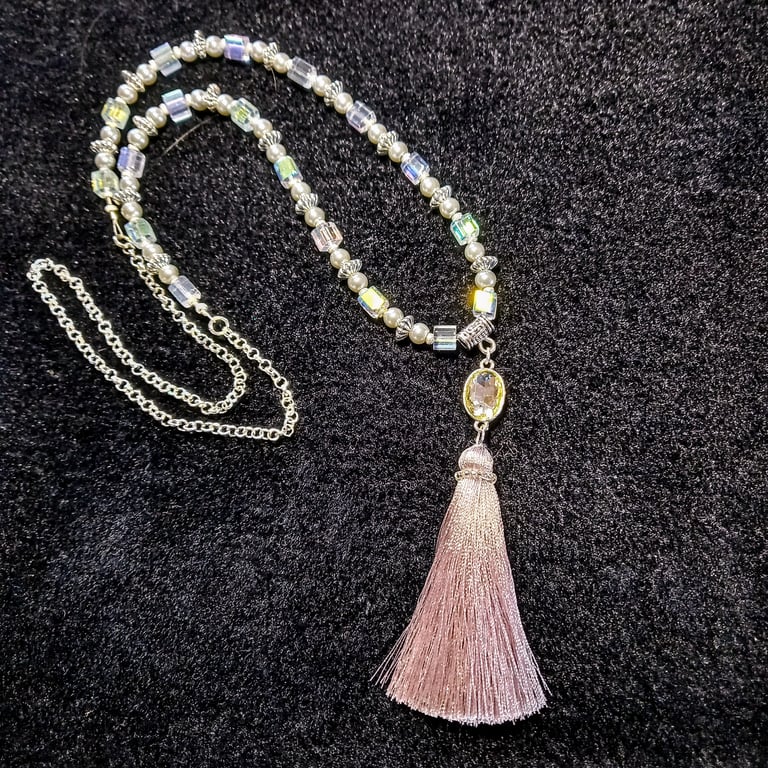 Sylvia long tasselled necklace