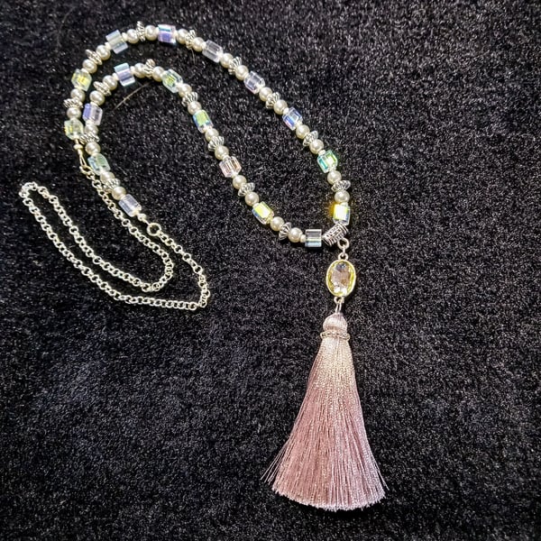 Sylvia long tasselled necklace