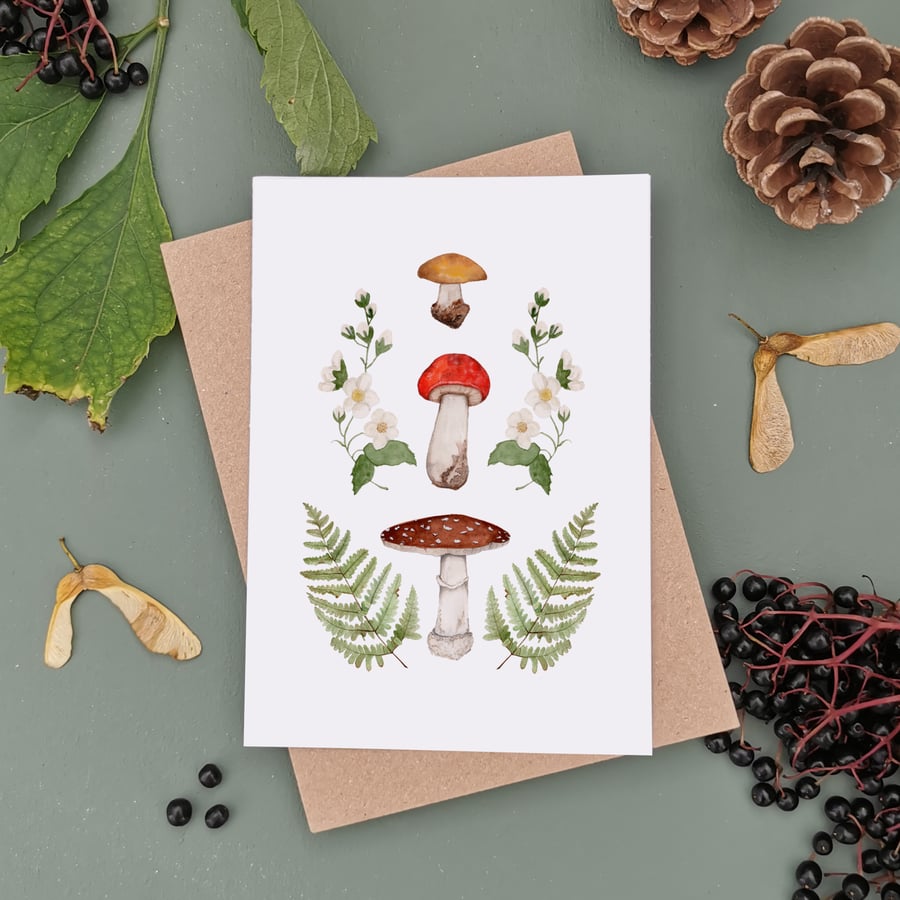 Forest Forage Greetings Card