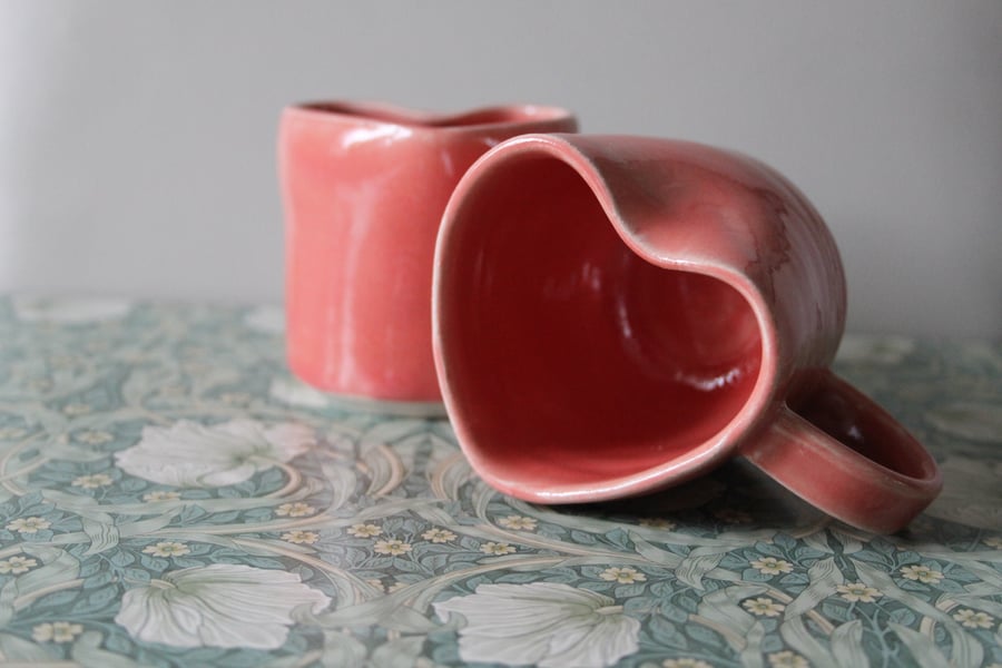Handmade Ceramic Heart Mug