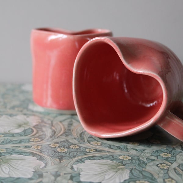 Handmade Ceramic Heart Mug