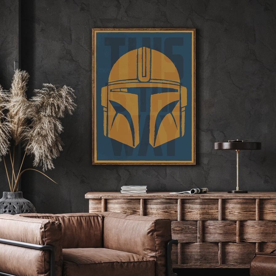 This Is The Way Print, Wall Art Print, The Mandalorian Style, Sci Fi A4