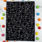 Handmade A5 Black Cat Notebook, Sketchbook or Journal Orange