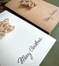 Rustic wicker star Christmas card 3D boho natural ornament woodland craft art - Image 3