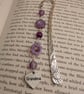 Lilac beaded bookmark with Grandma charm - Image 1