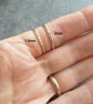 Silver stacking rings, Hammered silver rings, Minimalist jewellery - Image 8