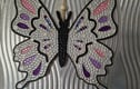Sequinned wooden butterflies 
