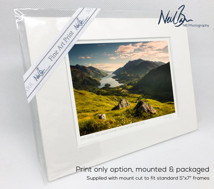 Glenfinnan and Loch Shiel Scotland - A6 (7" x 5") Unframed Print