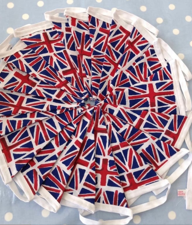 Union Jack Bunting, Cotton Fabric Bunting