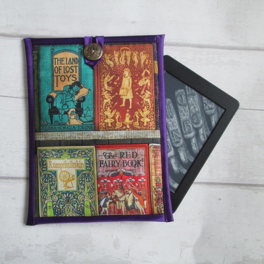 Vintage Children's Books Kindle, E-reader or Small Tablet Case, Kindle Case