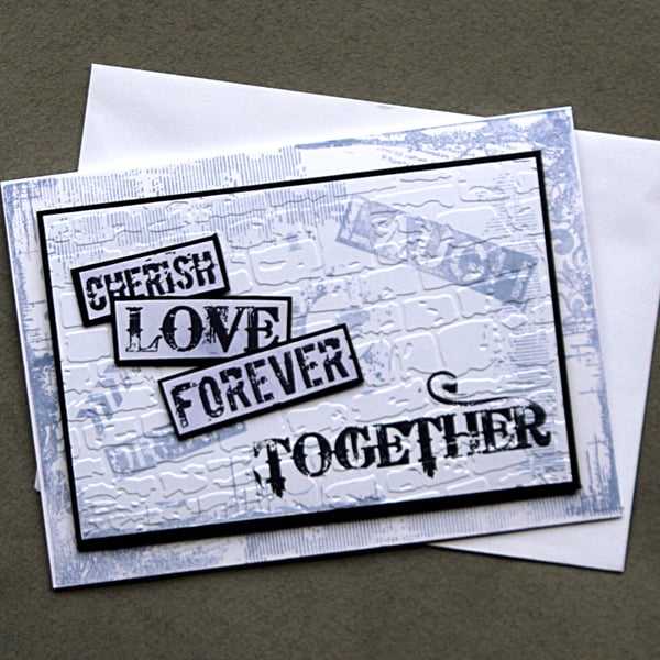 The Together Wall - Handcrafted Anniversary Card - dr16-0015