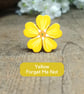 Apricot Forget Me Not Brooch, Handmade Wooden Flower Pin, Remembrance Gift - Image 9