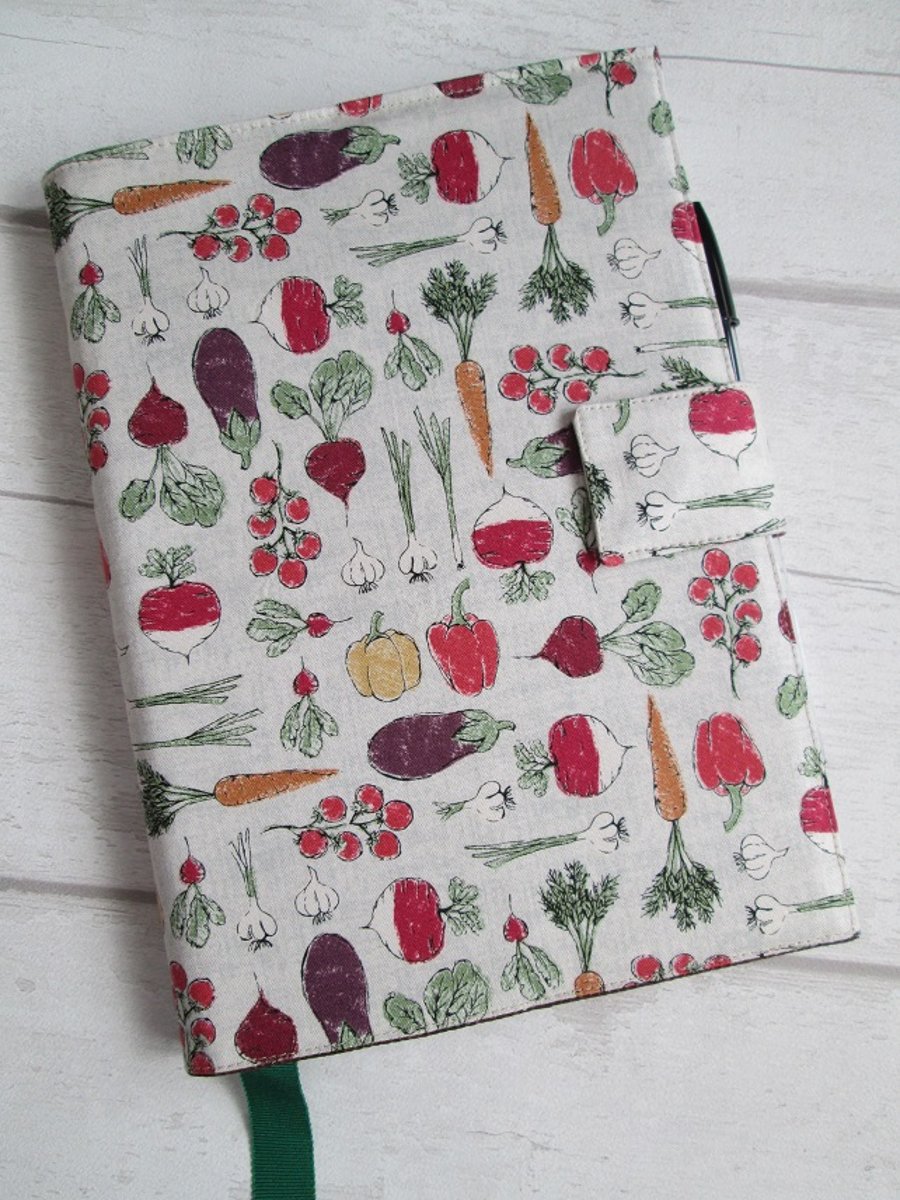 A5 Vegetable Patch Reusable Notebook Cover
