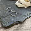 Silver hoops, sleeper hoops, silver hoop earrings (12mm dia.)