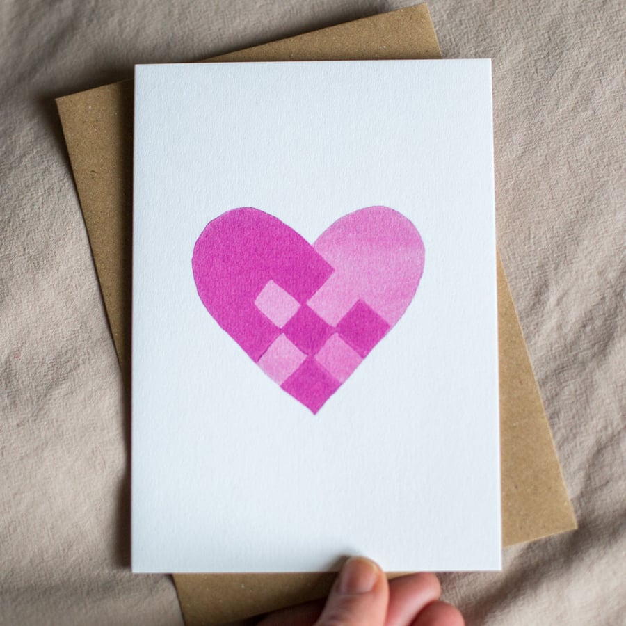 Danish Heart - Blank Greetings Card