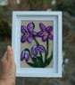 Hellebores -  needle felted and hand embroidered  framed picture