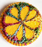 Buttons 1 inch button Hand Dyed Silks and Cottons Free Machine Embroidery Button