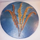 Delightful fern-decorated, large ceramic hotplate