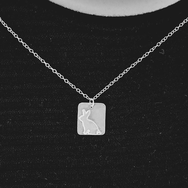 Sterling silver necklace - bunny