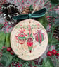 Christmas Baubles hand-painted log slice Christmas decoration - Image 6