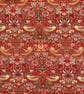  William Morris Tablecloths. 250 x 135cm Crimson Strawberry Thief