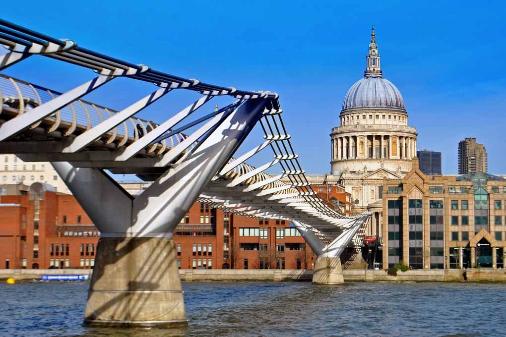 St Paul's Cathedral London Millennium Bridge Photograph Print
