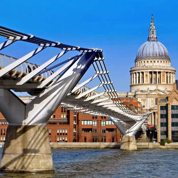 St Paul's Cathedral London Millennium Bridge Photograph Print