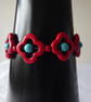 Dyed Turquoise Flower Bracelet