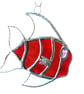 Tropical Fish Suncatcher Stained Glass Handmade Red 033 - Image 1