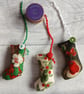 Three Scrapbox Stockings, Mini Christmas Stocking Tree Decorations - Image 4