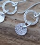 Silver Flower Hoop Drop Earrings, Handmade Silver Jewellery - Image 3