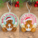 Baby’s 1st Christmas Gingerbread Hanging Decoration 