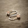 Petit Loop Rose Quartz and Sterling Silver Earrings