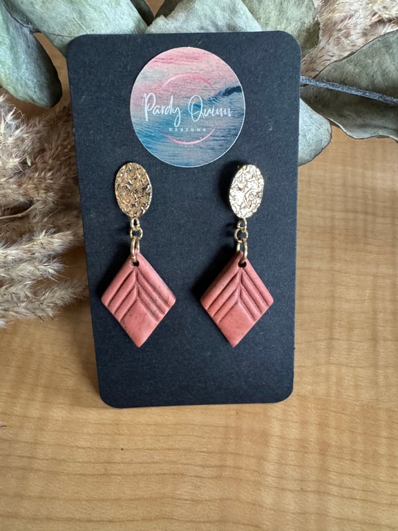 Bronze and gold earrings
