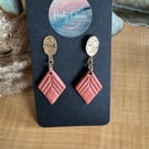 Bronze and gold earrings
