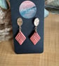 Bronze and gold earrings