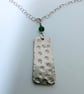 Daisy Necklace, Sterling Silver, Hand Stamped - Image 4