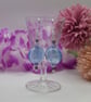 Silver Lined Light Blue Glass Earrings - Image 6