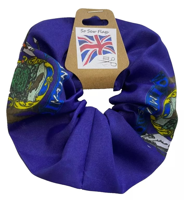 Maine USA State America Flag Hair Scrunchie Scrunchies Accessory Band Elastic