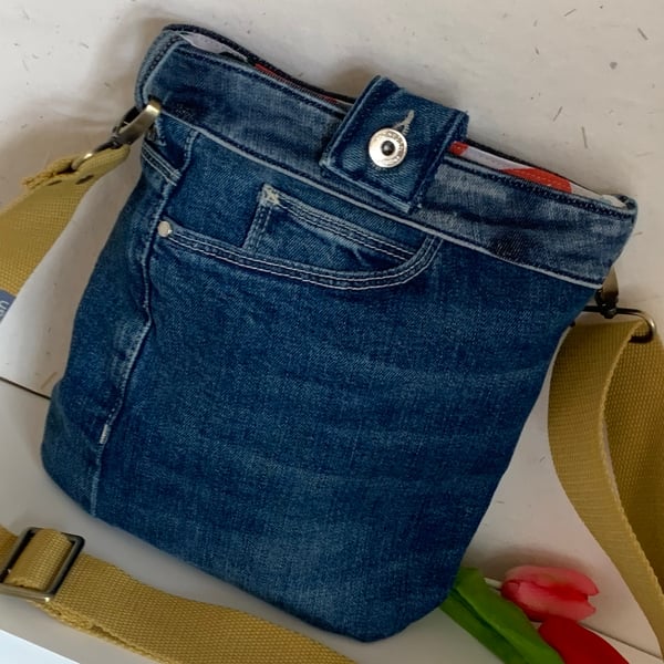 Recycled Jeans Crossbody Bag