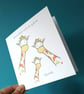 And then there were 3 card, new baby card, now there's three, new born card - Image 3