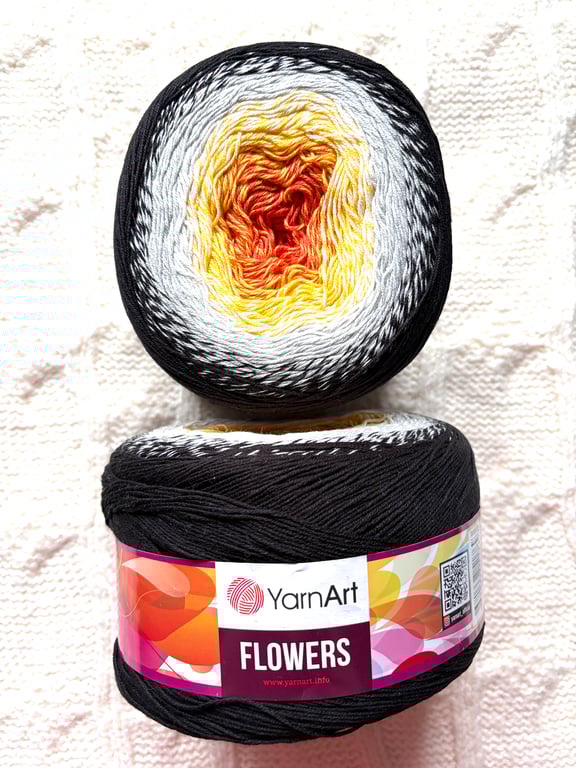 1 cake x 250g YarnArt Flowers Yarn Cake - Colour 259 : Cotton Blend