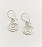 Silver Spiral Earrings - Image 2