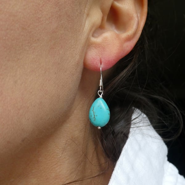 Turquoise teardrop earrings