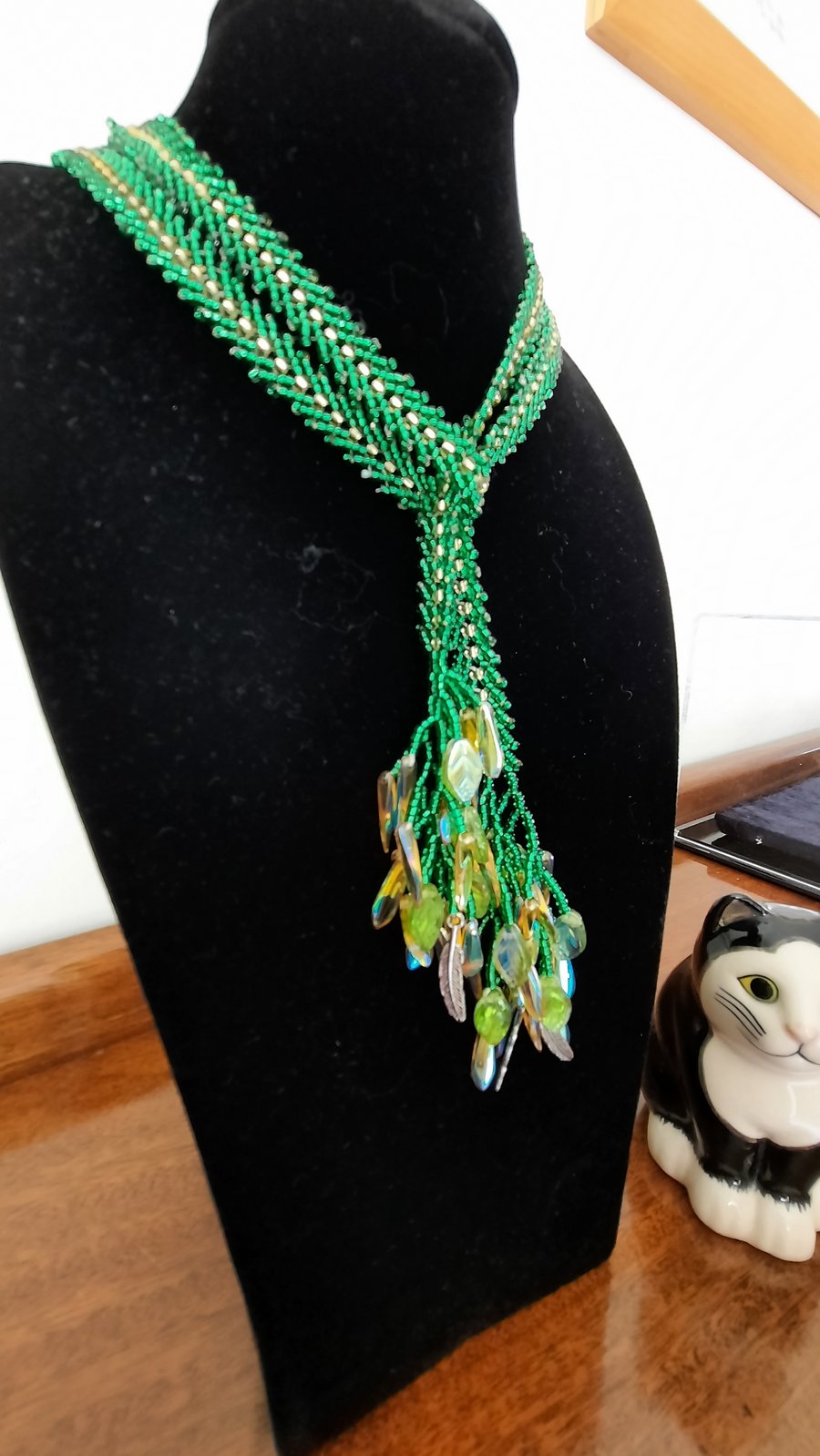 St Petersburg Lariat - Green and Gold
