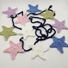 Milky Way. Garland of Crochet Stars in Pastel Shades 