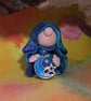 Little-Known-Gnome Master of Stealth with moon and star OOAK Sculpt - Image 4