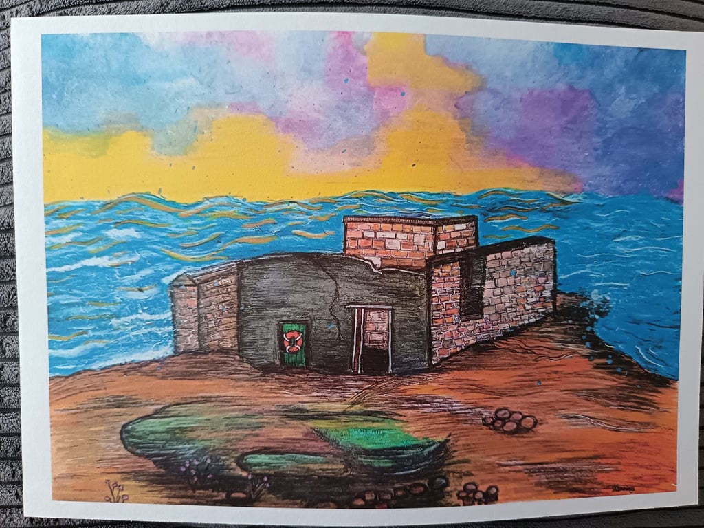 A4 Art Print: The Old Lifeboat  Station (Hilbre Island)