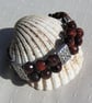 SALE - Red Tigers Eye Gemstone Beaded Chunky Bracelet "Tiger Tiger"