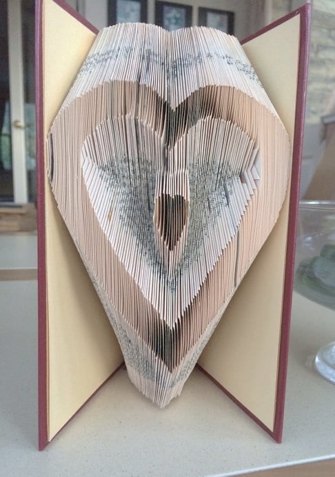 Heart within a Heart MMF Book Folding Pattern - EMAILED PDF PATTERN